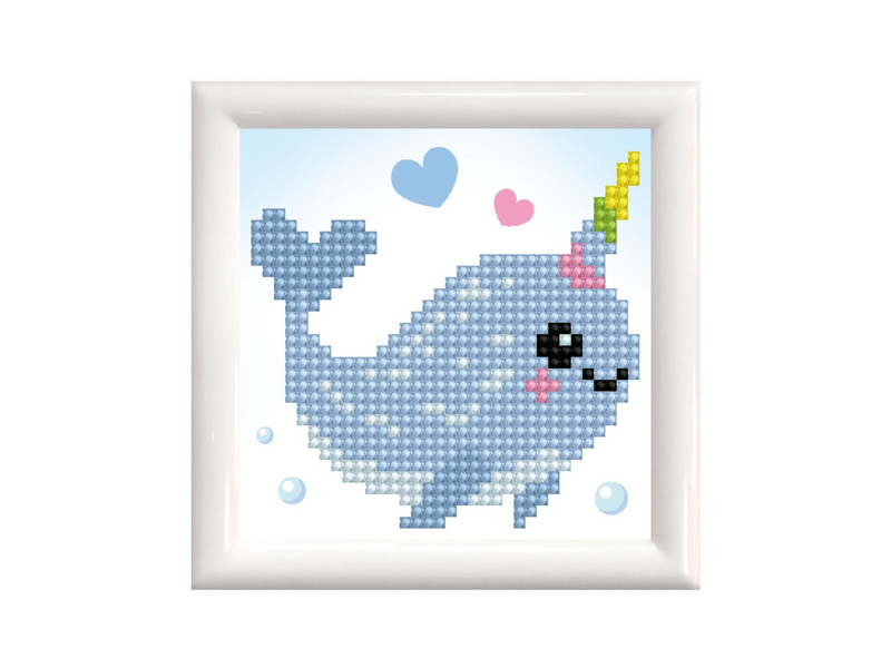 Diamond Dotz kezdő készlet gyémántfestő kép kerettel, narvál (DD1.029F)