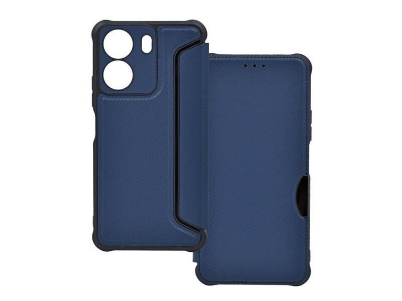 Gigapack Poco C65/ Redmi 13C Bőr hatású flip tok, sötétkék (GP-154430)