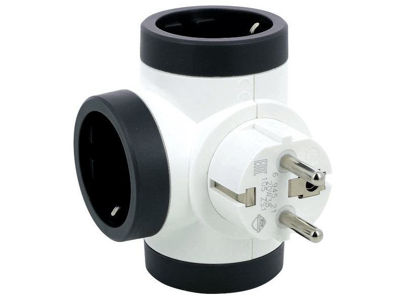 Legrand 694521 2P+F Hármas elágazású elosztó, forgatható, 16 A