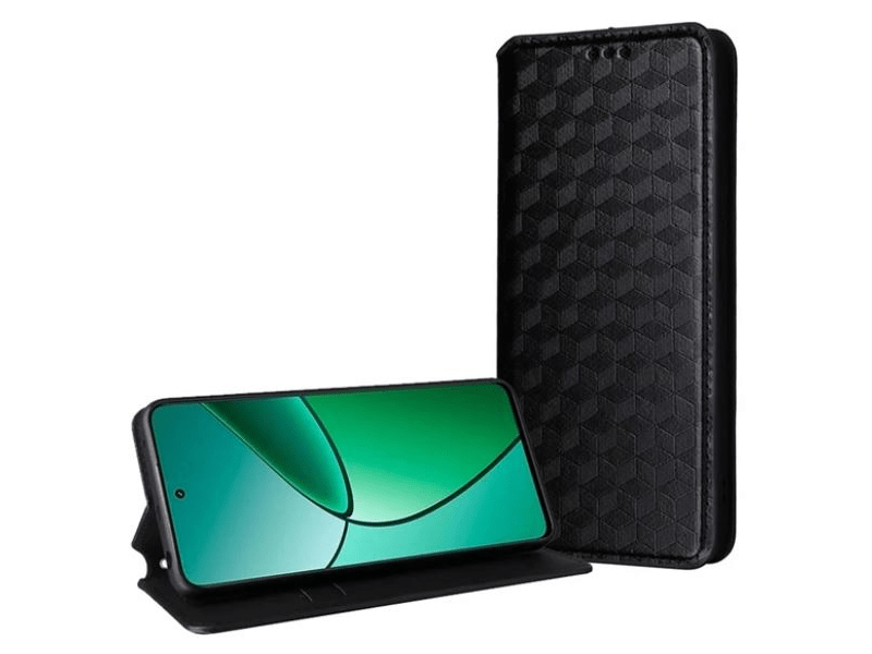 Gigapack GP-160463 TCL 501 bőr hatású flip tok, fekete