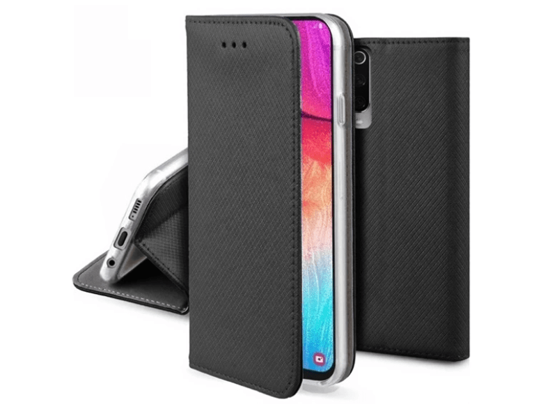 Gigapack Tecno Spark 10 Pro Bőr hatású flip tok, fekete (GP-157805)