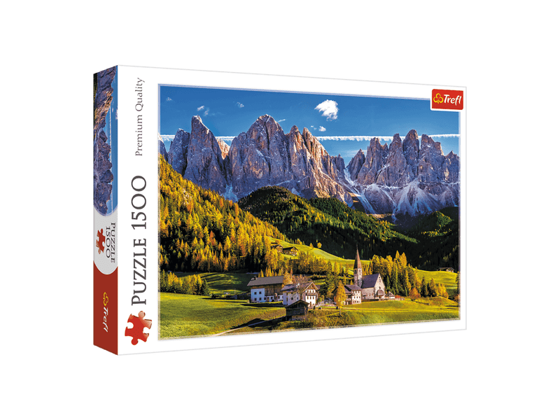 Puzzle 1500 db-Val di Funes, Olaszország