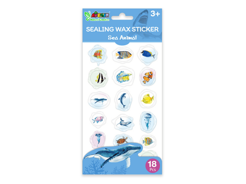 Avenir naljepnice za voštane pečate, morske životinje, 18 kom (CH232082)