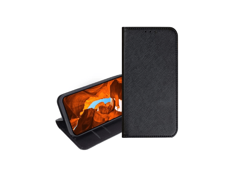 Gigapack T Phone 2 Pro 5G Bőr hatású flip tok, fekete (GP-159657)