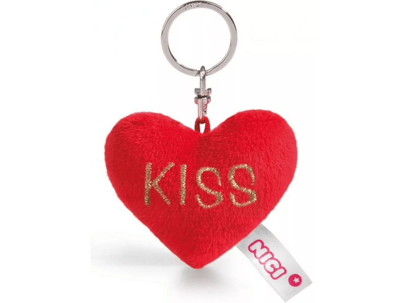 Nici plüss szív kulcstartó