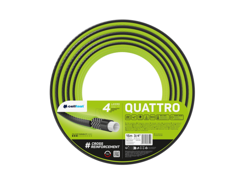 Cellfast Quattro 4 rétegű locsolótömlő 3/4