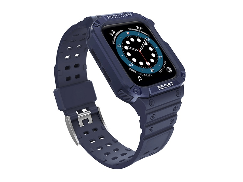 Gigapack Apple Watch Series pótszíj+szilikon keret, sötétkék (GP-141544)