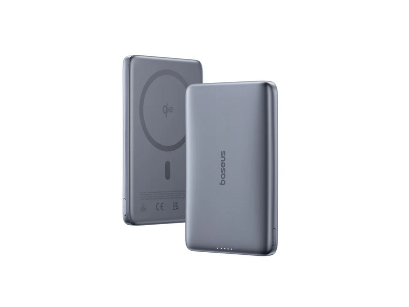 Baseus PicoGo Ultra-Slim Qi2 Magnetic Powerbank, szürke