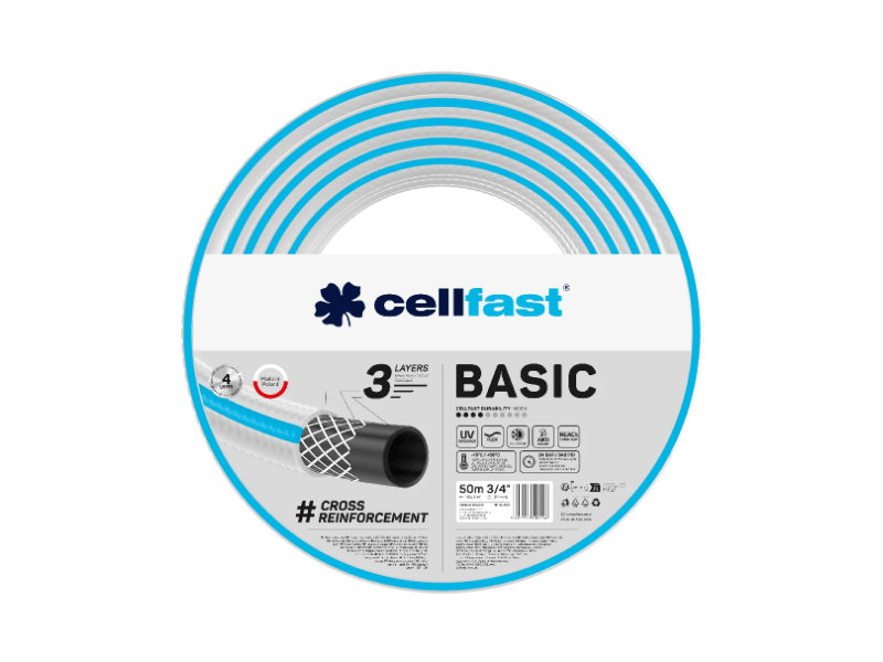 Cellfast Basic 3 rétegű locsolótömlő 3/4