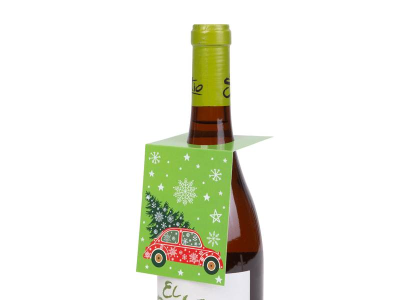 Family Karácsonyi italosüveg kártya - 6 db / csomag