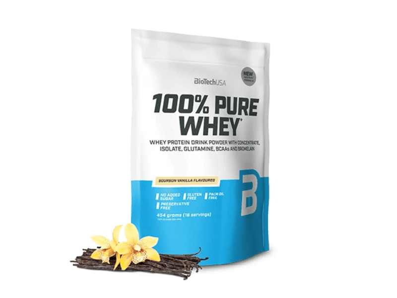 BiotechUSA 100% Pure Whey 454g, bourbon vanilia (PWEY454BVANI)