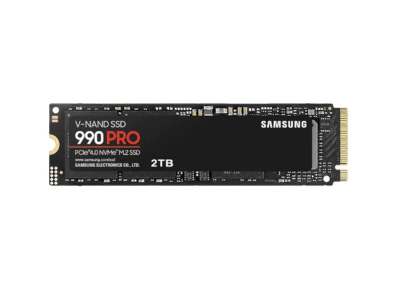 Samsung 990 PRO PCIe 4.0 NVMe M.2 SSD, 2 TB (MZ-V9P2T0BW)