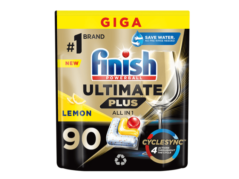 Finish Um Plus All in 1 Lemon, 90 db + Finish öbltő Lemon 800ml