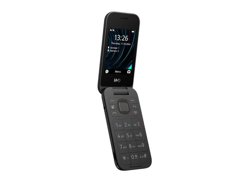 HMD 2660 Flip 4G Mobiltelefon, fekete (1GF033CPH1L04)