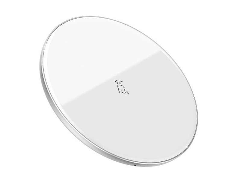 Baseus vezeték nélküli gyors töltő Qi 15W, fehér