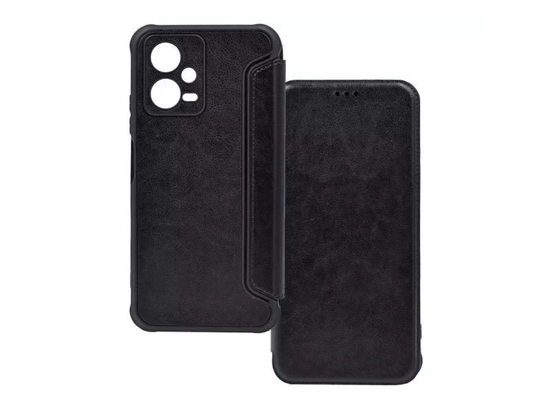 Gigapack Xiaomi Poco X5 5G bőr hatású flip tok, fekete (GP-144599)