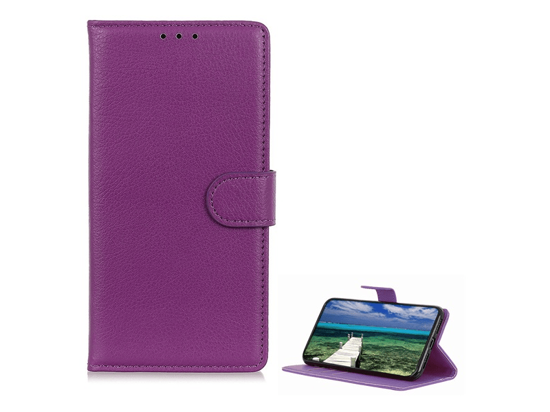Gigapack Sony Xperia 1 V Bőr hatású flip tok, lila (GP-141764)
