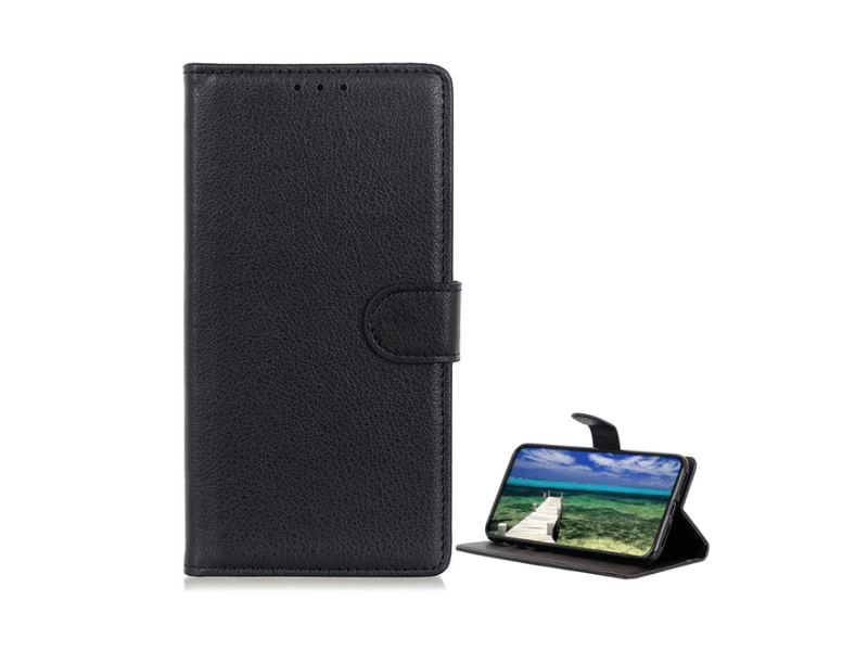 Gigapack Huawei Nova 12 SE Bőr hatású flip tok, fekete (GP-158308)