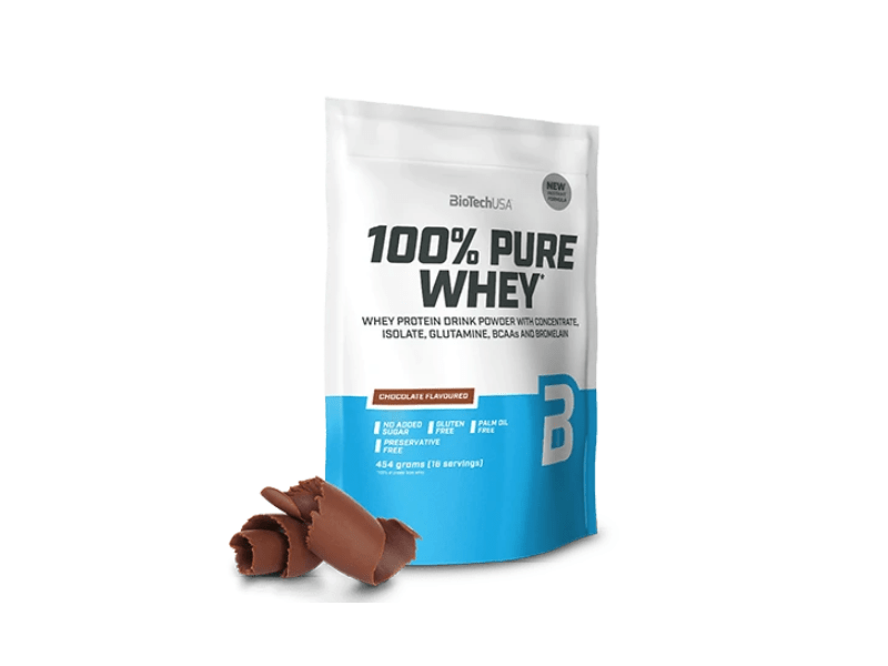 BiotechUSA 100% Pure Whey 454g, csokoládé (PWEY454CSOKO)
