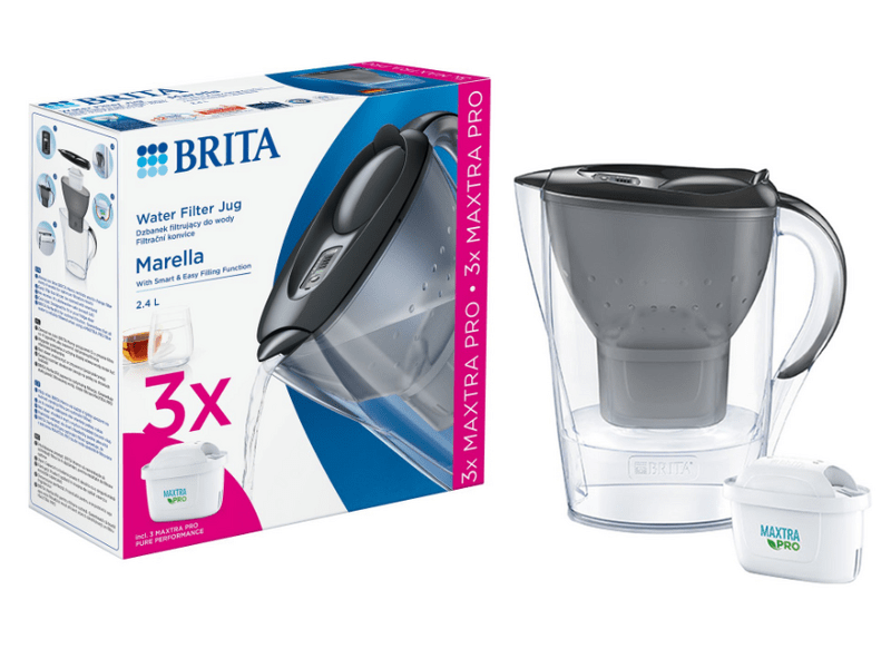 Brita Marella početni paket od 2,4 l + 3 Maxtra PRO filtera, siva (BR1052796)