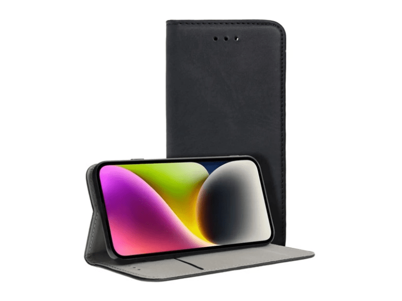 Gigapack Motorola Edge 50 Pro 5G Bőr hatású flip tok, fekete (GP-157079)