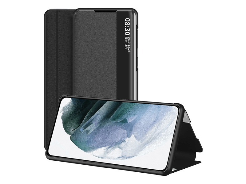 Gigapack Xiaomi 13 Lite Bőr hatású flip tok, fekete (GP-140422)