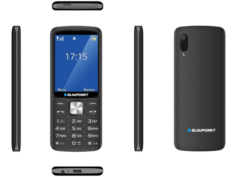 Blaupunkt V25 Mobiltelefon, fekete + Yettel hangjegy csomag