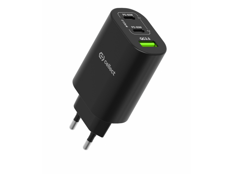 Cellect MTCB-PD65WNE-BK Hálózati gyorstöltő adapter, 65W, Fekete