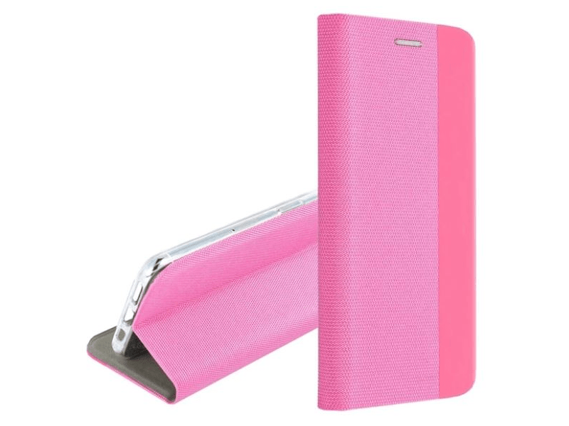 Gigapack Xiaomi Redmi Note 12/Poco X5 Bőr hatású flip tok, rózsaszín (GP-138734)