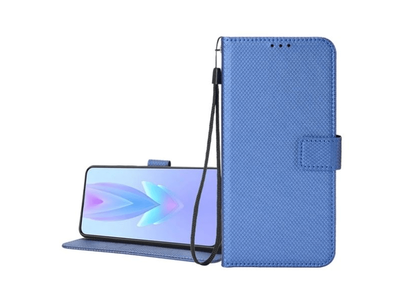 Gigapack Realme GT 6T 5G Bőr hatású flip tok, kék (GP-159743)