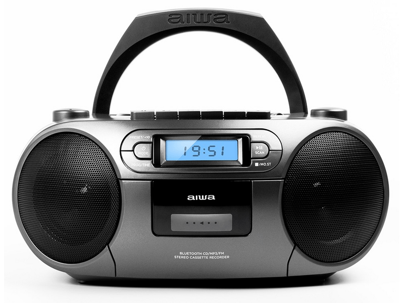 Aiwa RC-250GY hordozható retro boombox, grafit