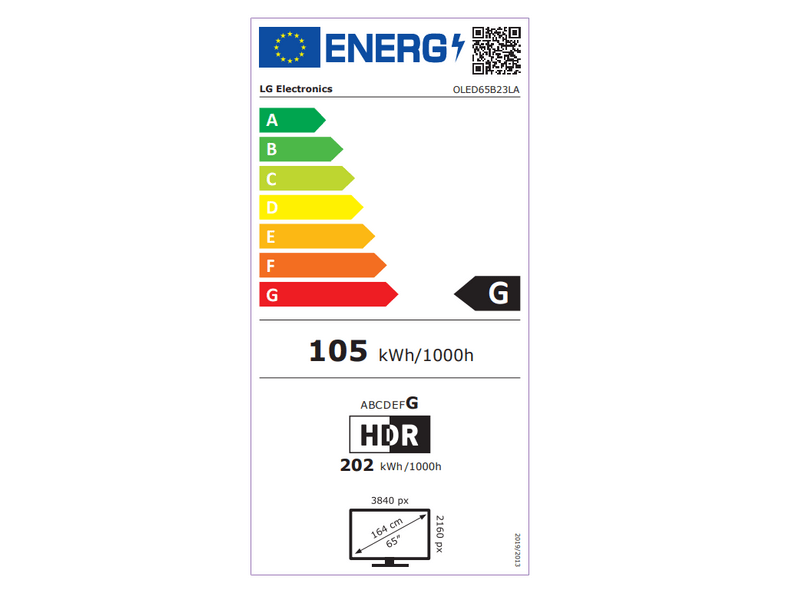 LG OLED65B23LA 65'' 4K HDR Smart OLED TV