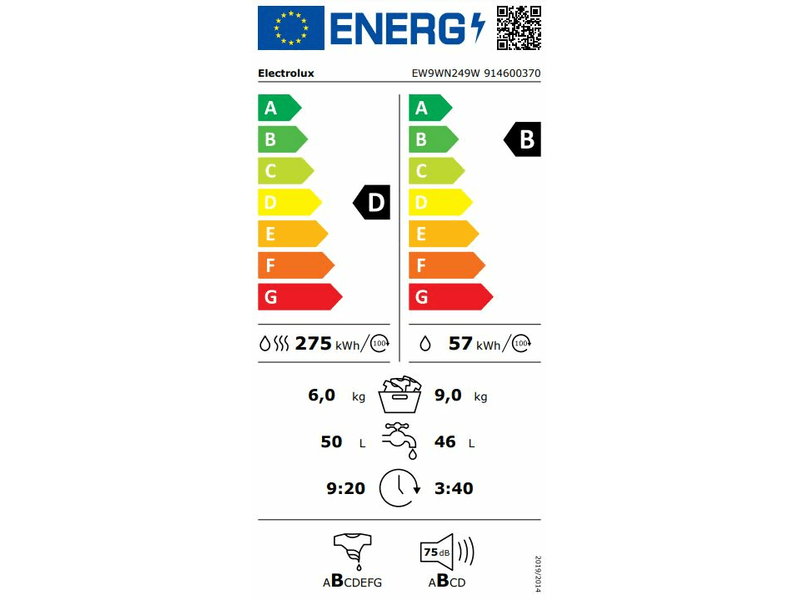 Electrolux EW9WN249W PerfectCare 900 Mosó-szárítógép