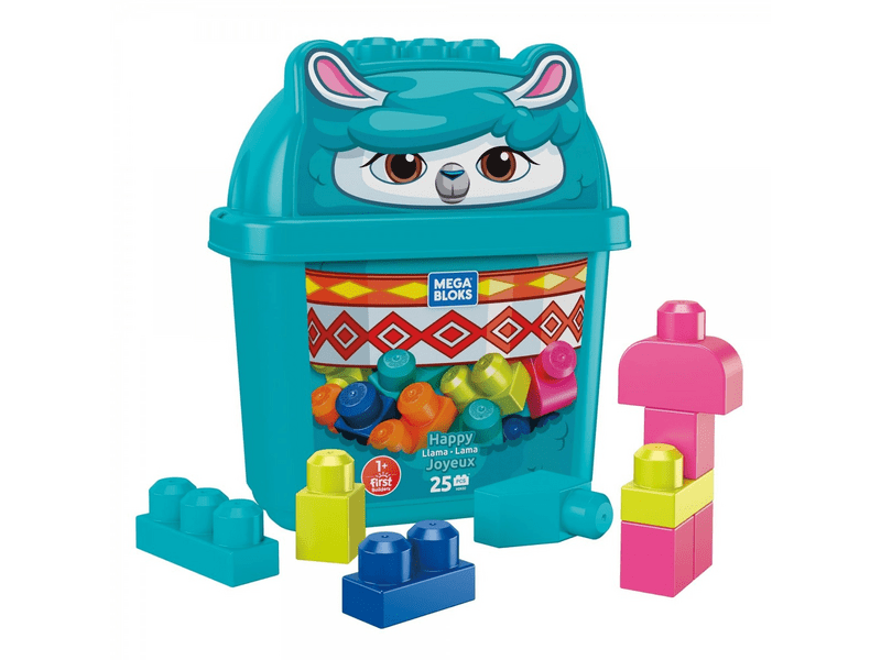 Mega Bloks Állatos vödrök, láma, 25 db