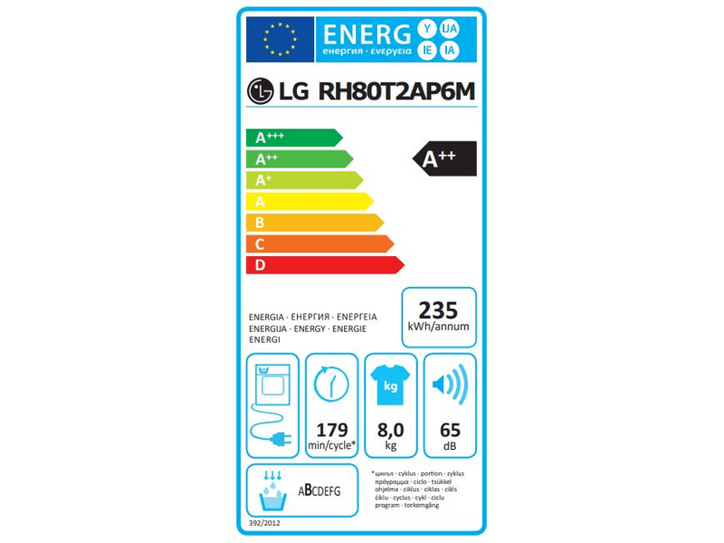 LG RH80T2AP6M Hőszivattyús szárítógép