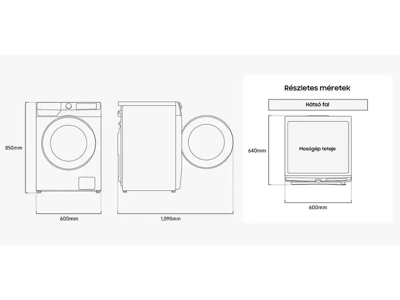 Samsung WD90DG6B85BKU4 Mosó- és szárítógép
