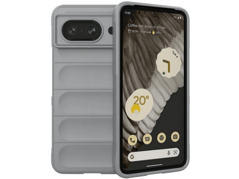 Gigapack Google Pixel 8 Szilikon tok, világosszürke (GP-158473)