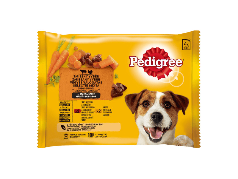 Pedigree tasakos eledel felnőtt kutyák számára, 4x100 g