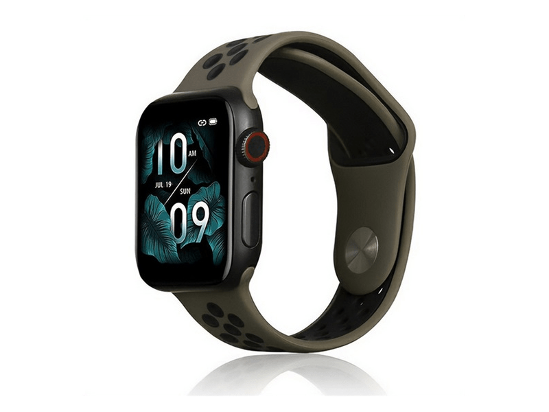 Gigapack Apple Watch Series Okosóra pótszíj, szilikon, barna/fekete (GP-141141)
