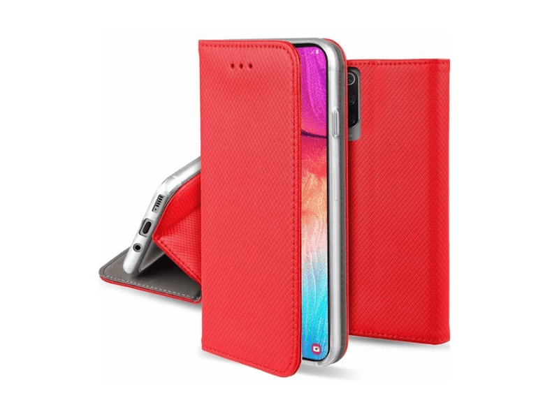 Gigapack Xiaomi 14 Ultra Bőr hatású flip tok, piros (GP-157806)