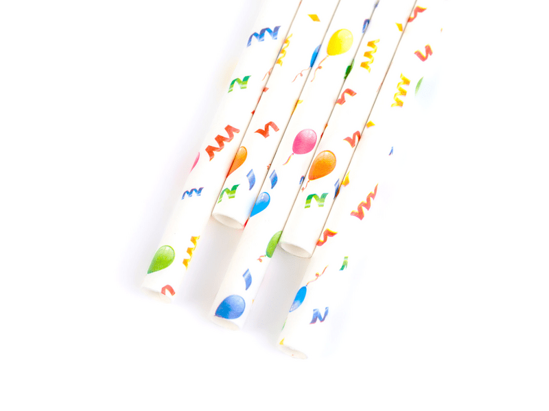 Family 57608 Papír szívószál, party mintás, 197 x 6 mm, 25 db