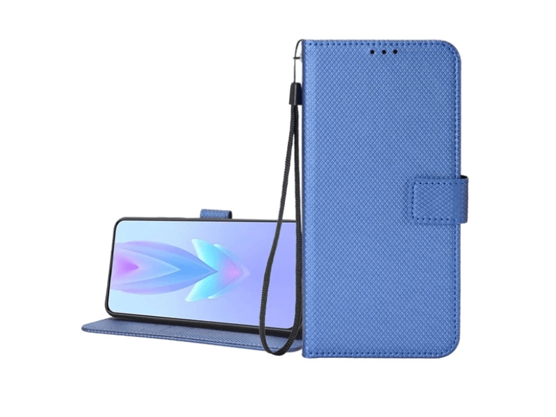 Gigapack Tecno Spark 10 Pro Bőr hatású flip tok, sötétkék (GP-157927)