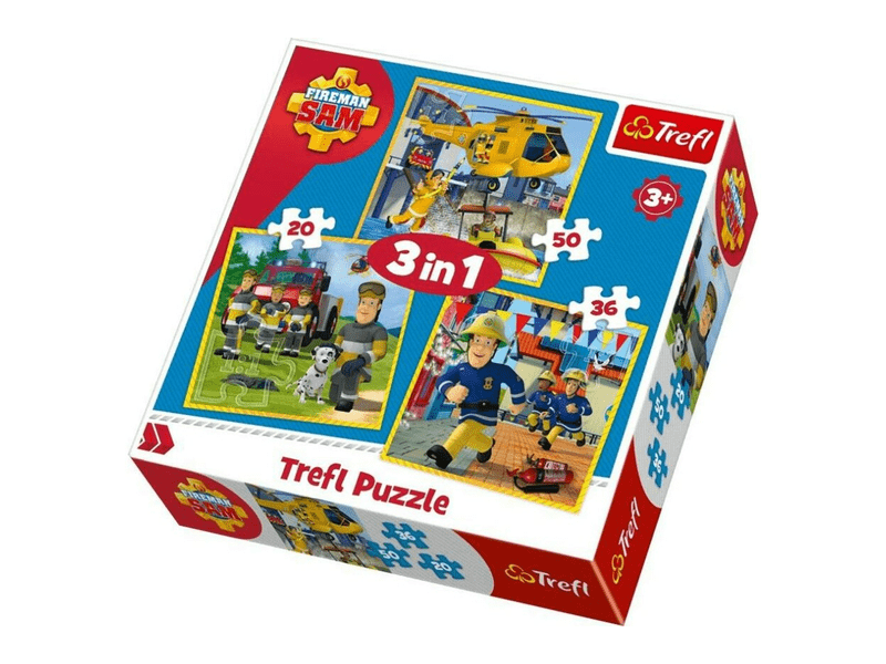 Trefl Sam, a tűzoltó 3 az 1-ben puzzle