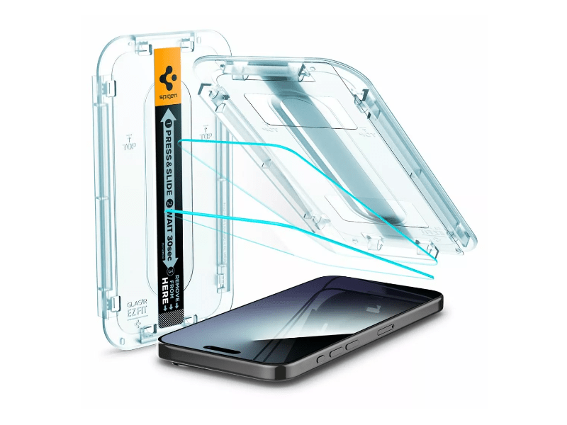 Spigen Apple iPhone 15 Pro Max képernyővédő üveg 2db (AGL06872)