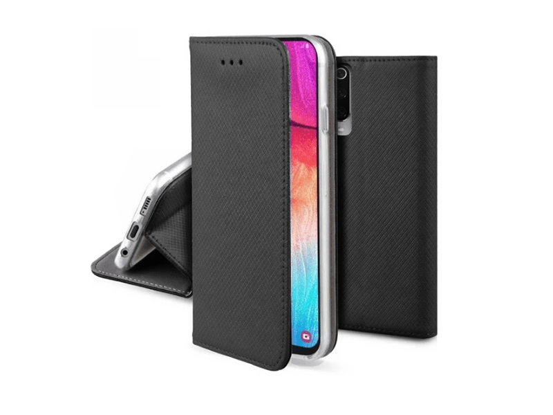 Gigapack Realme 12x Bőr hatású flip tok, fekete (GP-158327)