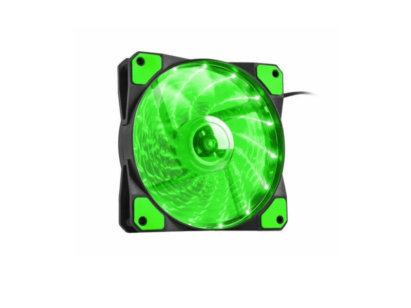 NATEC GENESIS 120x120 mm gépházhűtő, zöld LED