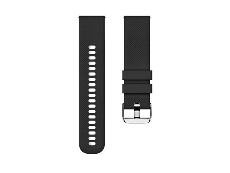 Univerzális szilikon pótszíj 22mm, fekete (GP-153614)