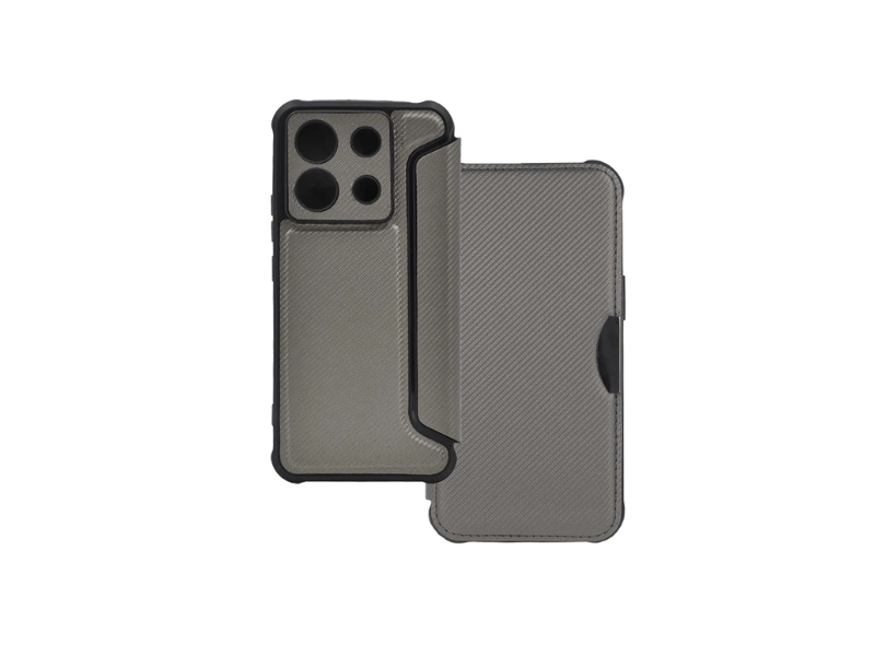 Gigapack Xiaomi Redmi Note 13 Pro 5G Bőr hatású flip tok, ezüst (GP-156409)