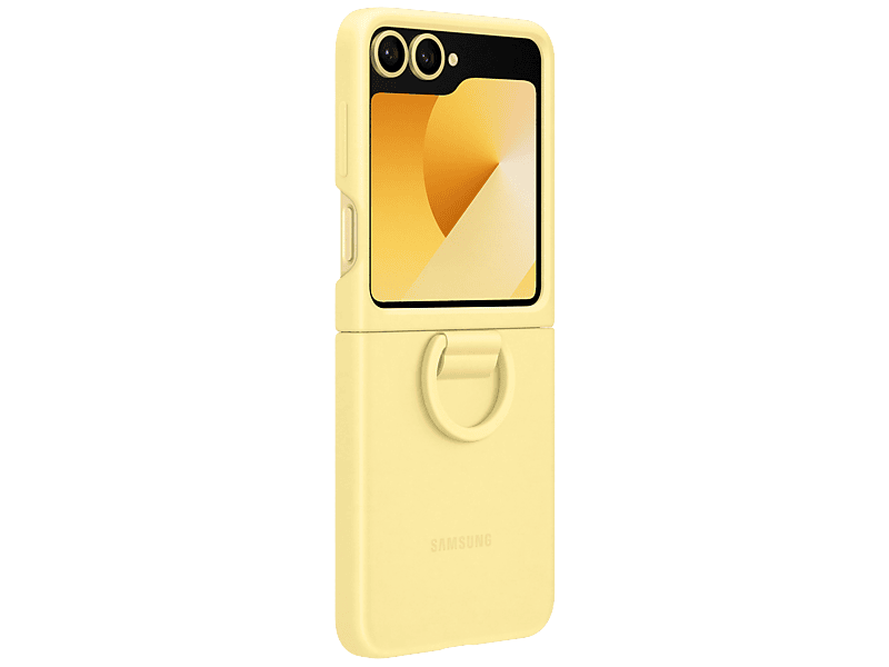 Samsung Galaxy Z Flip6 szilikon tok gyűrűvel, Sárga (EF-PF741TYEGWW)