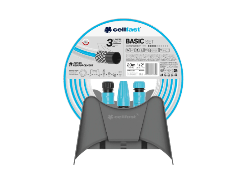 Cellfast Basic Set  3 rétegű locsolótömlő 1/2